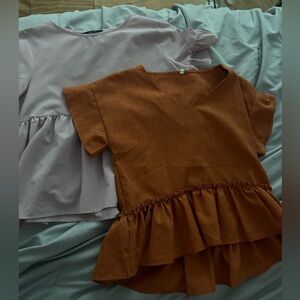 two shirts that can be worn to dress up in a comfy way